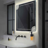 Espejo LED Cuadrado | Control por interruptor de pared | Luz blanca neutra - Reyze Seria Good Vibes Model 7